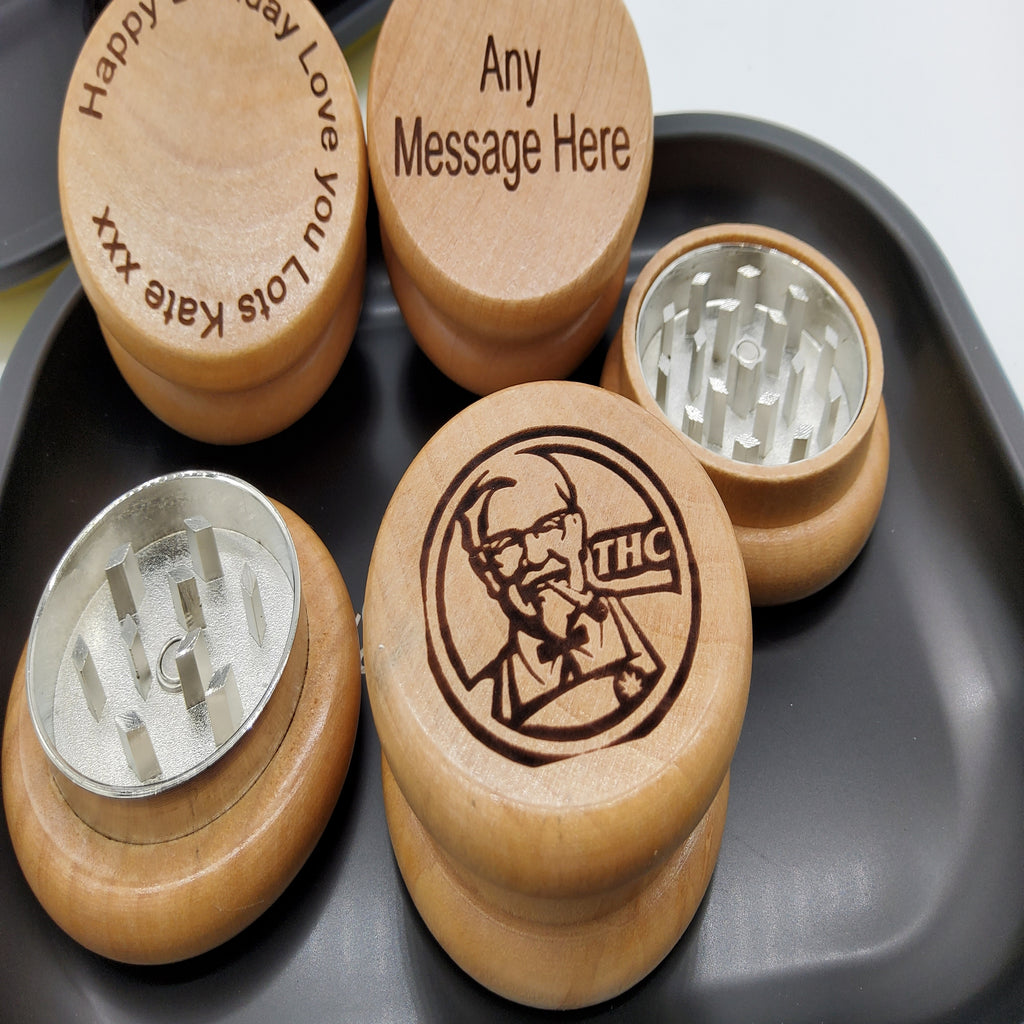 Wood kitchen whisker food crusher ice crusher 50mm diameter 25mm thick design 2 tier