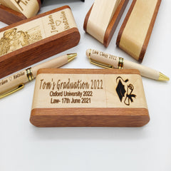 Folding Wood Pen Engraved Image personalised engraved