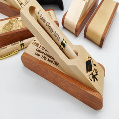 Folding Wood Pen Engraved Image personalised engraved