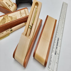Folding Wood Pen Engraved Image personalised engraved