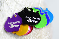 Personalised Engraved pet tag Small Mouse tag