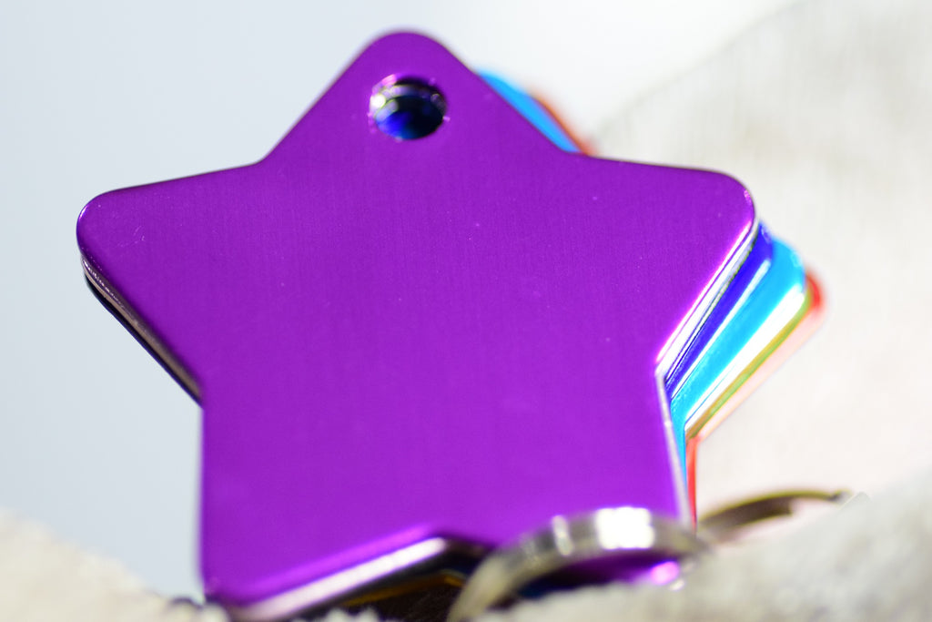 Personalised Engraved pet tag Star Tag