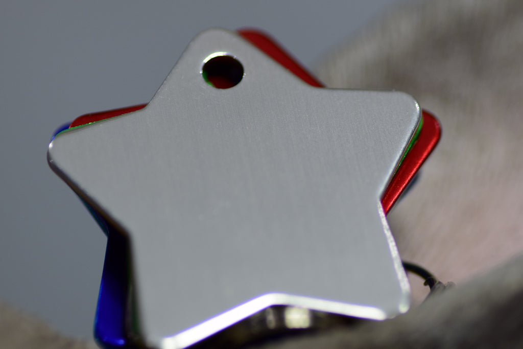 Personalised Engraved pet tag Star Tag
