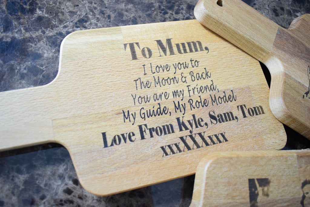 Wooden chopping board chop board mixer engraved personalised kitchen mixer custom gift image picture engraving