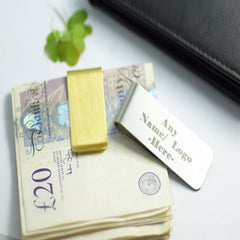 Money clip Gold Silver Personalised Engraved