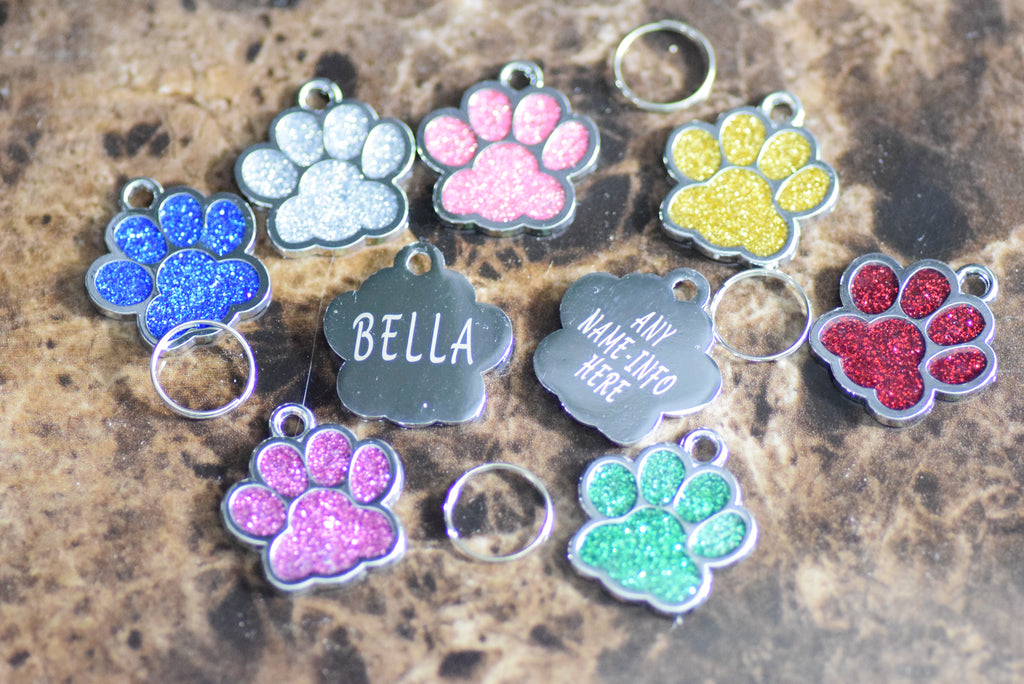 Personalised Engraved pet tag Large Diamond Pet Tag