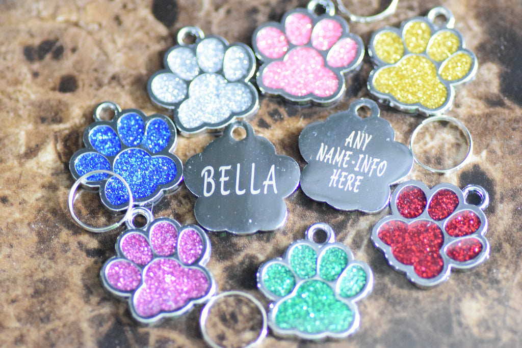 Personalised Engraved pet tag Large Diamond Pet Tag