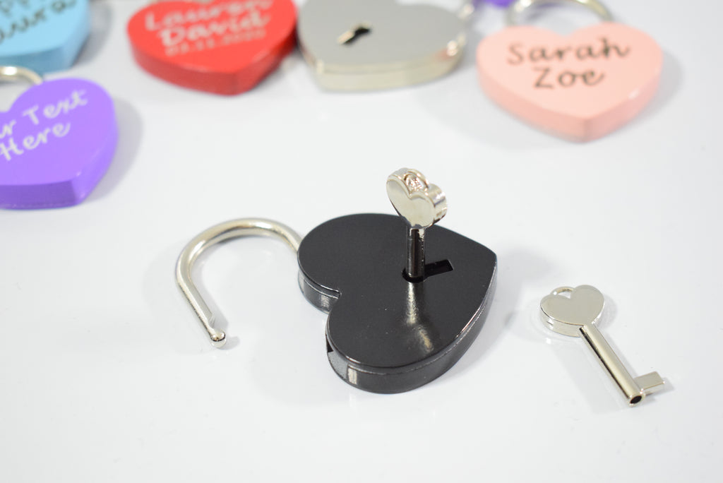 Love Lock Heart Shaped Engraved perrsonalised keepsake