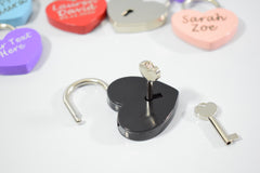 Love Lock Heart Shaped Engraved perrsonalised keepsake