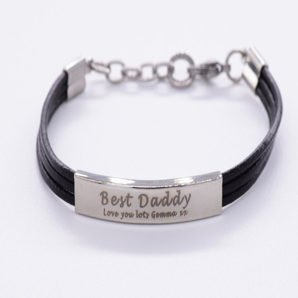 Womens Engraved Bracelet Personalised Engraved