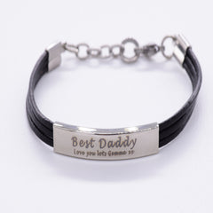 Womens Engraved Bracelet Personalised Engraved
