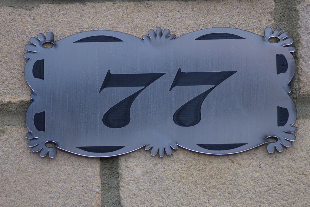 Door Number Sign Engraved personalised 2