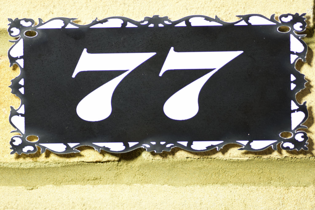 Door Number Sign Engraved personalised 4