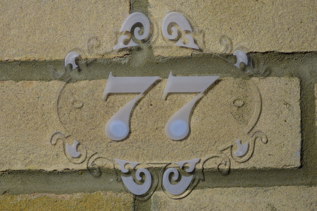 Door Number Sign Engraved personalised 7