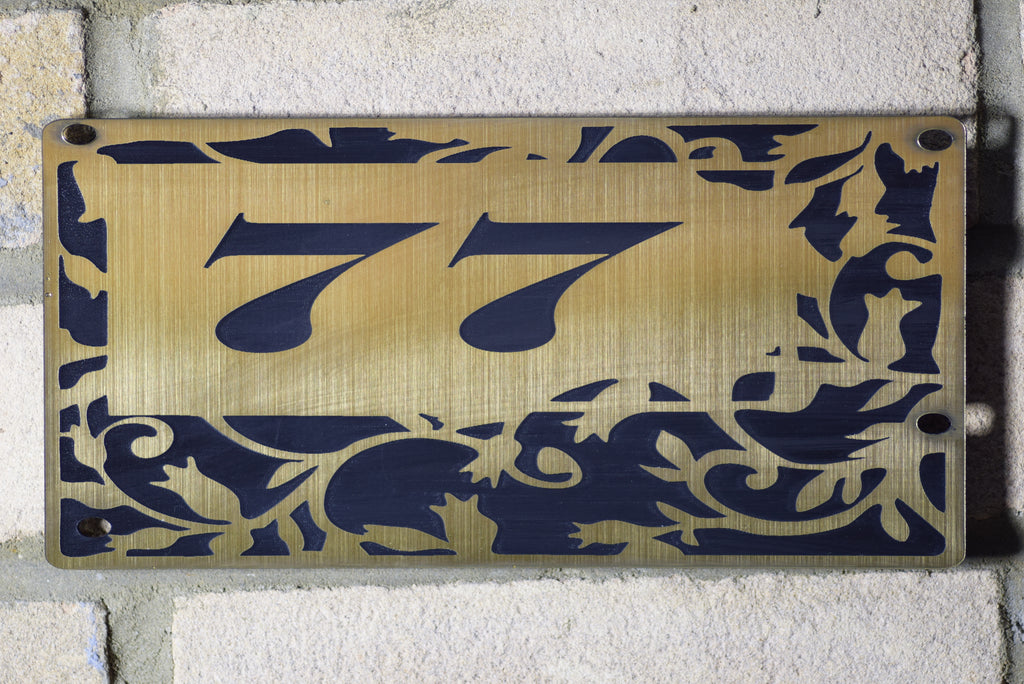 Door Number Sign Engraved personalised 13