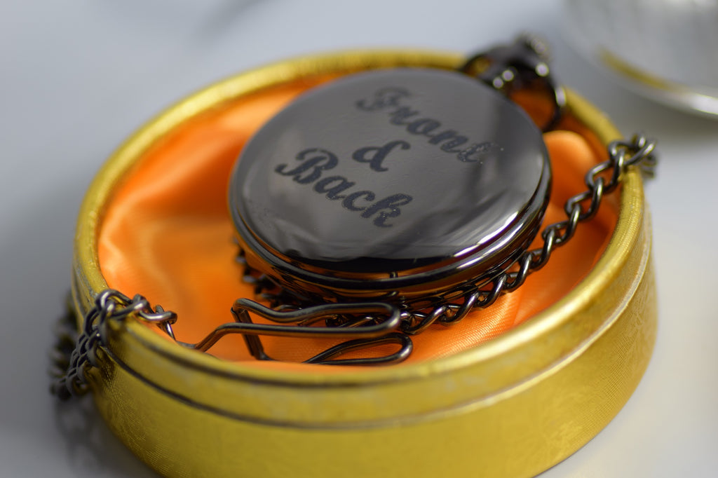 Pocket Watch engrraved personalised Quartz