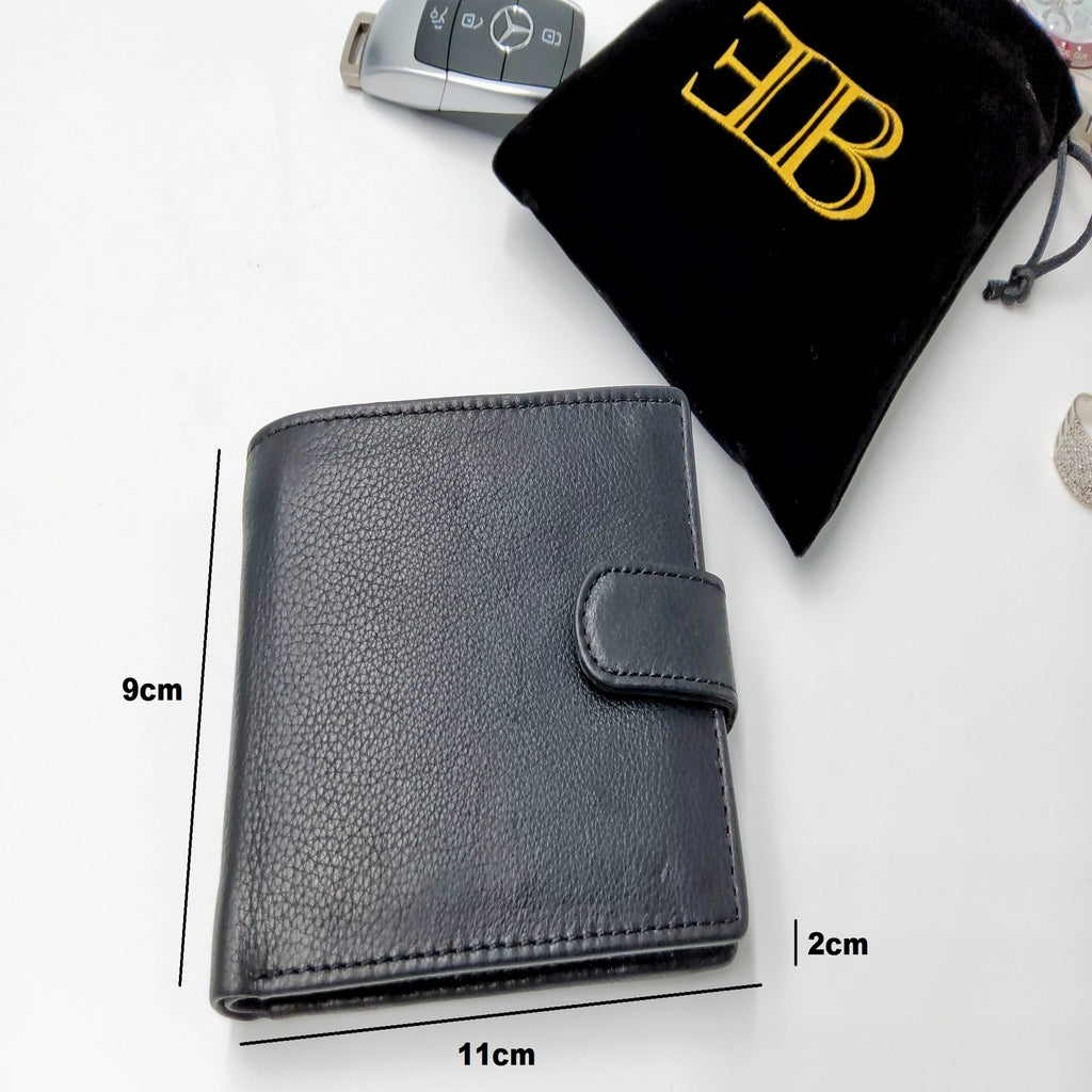 Wallet mens engraved custom black leather wallet birthday gift dad gift fathers day gift boyfriend gift personalised gift