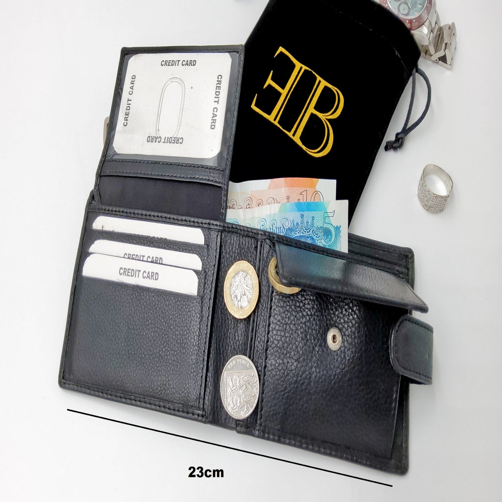 Wallet mens engraved custom black leather wallet birthday gift dad gift fathers day gift boyfriend gift personalised gift