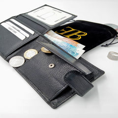 Wallet mens engraved custom black leather wallet birthday gift dad gift fathers day gift boyfriend gift personalised gift