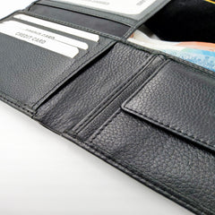 Wallet mens engraved custom black leather wallet birthday gift dad gift fathers day gift boyfriend gift personalised gift