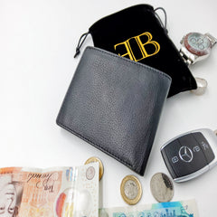 Mens wallet personalised wallet gift for him real leather wallet fathers day gift engraved wallet