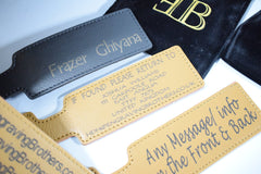 Engraved Luggage Tag Black Brown Personalised Photo Image Custom