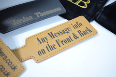 Engraved Luggage Tag Black Brown Personalised Photo Image Custom