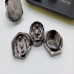 Nut Bolt Style Metal kitchen whisker food crusher ice crusher 35mm diameter 20mm thick design 2 tier Image Picture engraving