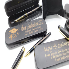 Black Wood Pen Engraved personalised engraved