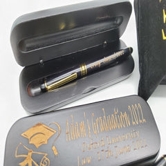 Black Wood Pen Engraved personalised engraved