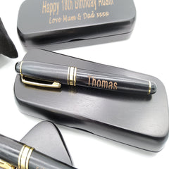 Black Wood Pen Engraved personalised engraved