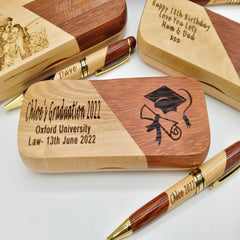 Two Tone Wood Pen Engraved Image personalised engraved