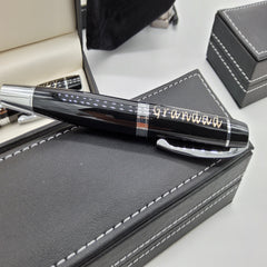 Black Stitch Metal Pen Engraved personalised engraved