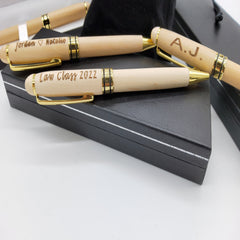 Wood Pen Engraved Image personalised engraved box