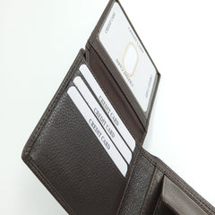 Mens Engraved Brown Wallet clasp Gift Boyfriend Father Personalised brown wallet