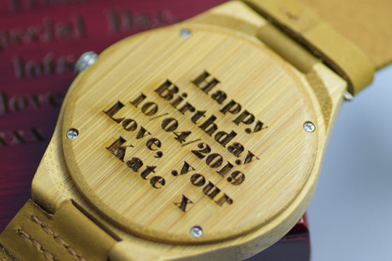 Wood Watch Engraved Personalised Artiwood