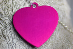 Personalised Engraved pet tag Large Heart Tag