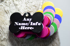 Personalised Engraved pet tag Small Bone Tag