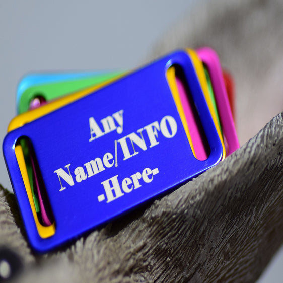 Personalised Engraved pet tag Large Rectangle Tag