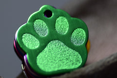 Personalised Engraved pet tag Large Paw Tag
