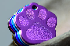 Personalised Engraved pet tag Large Paw Tag