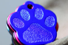 Personalised Engraved pet tag Large Paw Tag