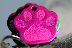 Personalised Engraved pet tag Large Paw Tag