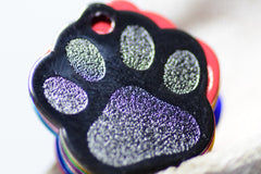 Personalised Engraved pet tag Large Paw Tag