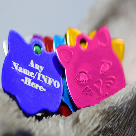 Personalised Engraved pet tag Cat tag