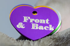 Personalised Engraved pet tag Small Heart Tag