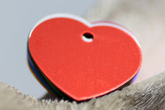 Personalised Engraved pet tag Small Heart Tag