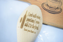 Wooden Spoon Cake mixer engraved personalised kitchen mixer custom gift image picture engraving