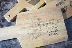 Wooden chopping board chop board mixer engraved personalised kitchen mixer custom gift image picture engraving