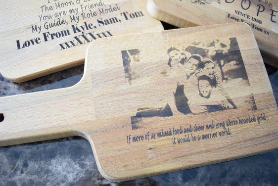 Wooden chopping board chop board mixer engraved personalised kitchen mixer custom gift image picture engraving